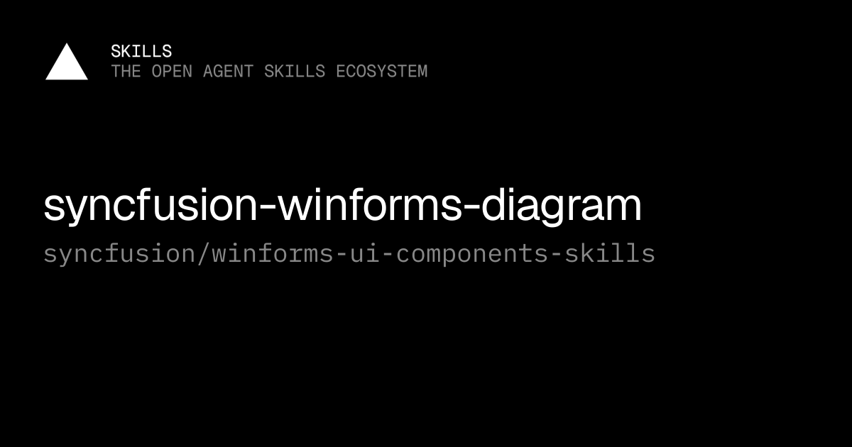syncfusion-winforms-diagram by syncfusion/winforms-ui-components-skills